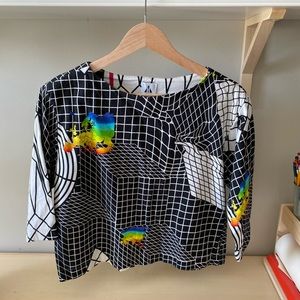 Organic cotton original artwork crop top